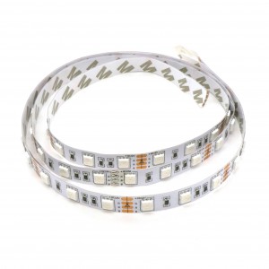 LED-лента 5050 RGB/ 60 чипов/1м/12V, самоклеющаяся / RGB / 60 чип диодов 5050 на метр / потребляемая мощность 14,4 Вт/м / 10мм