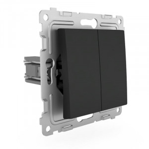 Выключатель 2-кл. СП Pixel 10А IP20 механизм карбон TKE-PX-V2-C14