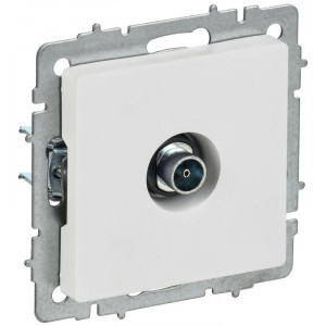 BRITE Розетка TV оконечная РТВ11-0-БрАБ арктический белый IEK BR-A10-O-K91