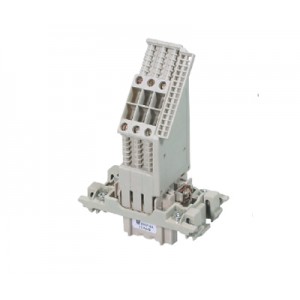 Вилочная контактная вставка Z5.573.5256.0, Вилочная контактная вставка, винтовая фиксация, 10 полюсов + PE, типоразмер 10B, 500V, 16A, сечение обслуживаемых проводников 0,5-4 мм кв., тип покрытия контактов: олово, заземление справа, с упорами для защелок, с креплением на DIN рейку