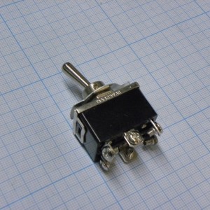 KN3(C)-212A-B2, тумблер ON-(ON)  2 группы контактов с  винтами