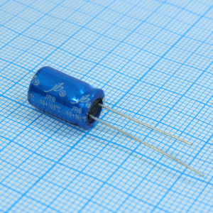 JRB1C471M03500800120000B, Конденсатор алюминиевый электролитический 470мкФ 16В  ±20% (8 х 12мм) радиальные выводы 2.5мм 210мА 2000час 105°С россыпь