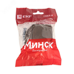 Выключатель 1-клавишный ОП Минск 10А тёмное дерево EGV10-021-40