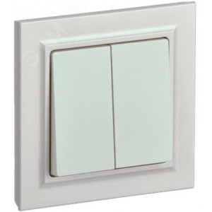 BRITE Выключ. 2-кл. 10А в сб. ВСР10-2-0-БрЖ жемч. BR-V20-0-10-K36-F