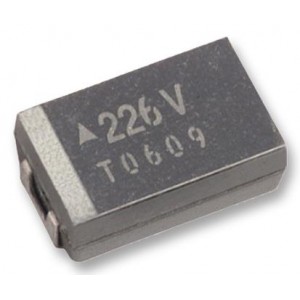 THJE336K035RJN, ЧИП-конденсатор танталовый твердый  33мкФ 35В  типоразмер E ±10% (7.3х4.3х4.1мм) выводы внутрь SMD 7343-43 0.5Ом 175°С автомобильного применения