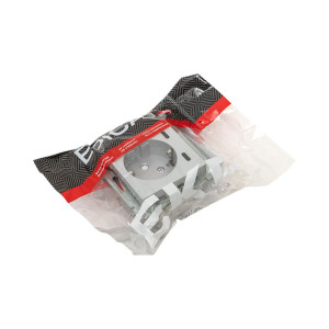 Механизм розетки с USB-C - 2шт, 16А, с заземлением, со шторками, алюминий Эпика EKF UP1-SOA-111-2USBC