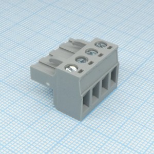 2EDGKF-5.0-04P-11-00A(H), разъем винтовой 4 контакта шаг 5.0мм