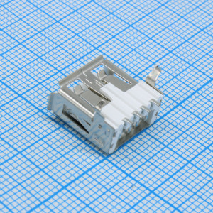 DS1095-WM0, Разъем USB 2.0  type A (розетка) угловой на плату (TНT)
