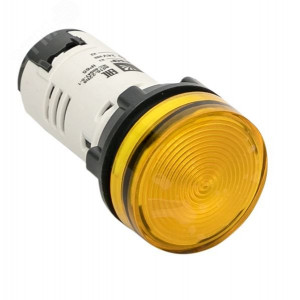 Матрица светодиодная AD16-22HS желтая 24В AC/DC IP65 PROxima ledm-ad16-y-24-65, Лампа индикаторная светодиодная 24V D22 жёлтая