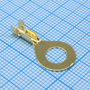 Наконечник кольцевой неизолированный НК 2.5-6, Наконечник кабельный кольцевой неизолированный, латунь без покрытия, сечение 0.75-2.5мм2 под М6