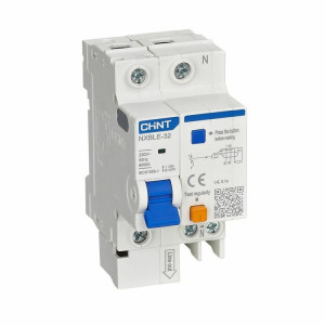 Выключатель автоматический дифференциального тока 2п (1P+N) 6А 30мА тип AC 6кА C6 NXBLE-32 CHINT 819390
