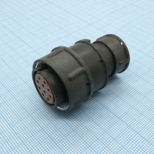 2РМТ22КПЭ10Г1В1В, Соединитель  цилиндрический низкочастотный негерметичный 10 контактов