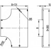 Крышка на ответвитель DPT Т-образный 400мм горизонтальный 38046