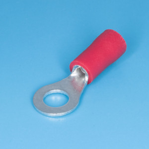 TRI-1.25-4, Клемма тип "О" 4.3мм, изолированная, провод 0.25-1.5 (красная)