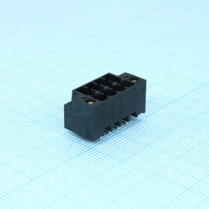 DMCV 1.5/ 4-G1F-3.5-LR P20THR, Корпусная часть для печатных плат, номинальный ток: 8 A, расчетное напряжение (III/2): 160 В, номинальное сечение: 1,5 мм?, полюсов: 4, размер шага: 3,5 мм, цвет: черный