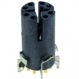 21033812820, Цилиндрические метрические разъемы M12 X 8pin fml strt SMT pcb mnt shld