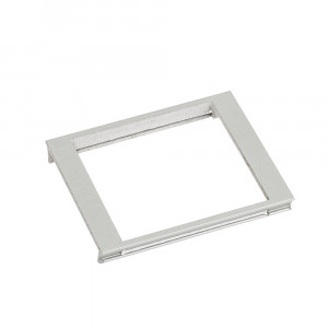 Рамка в профиль SHELF-MULTI одинарная (ANR, -) 017303, одинарная алюминиевая рамка к профилю SHELF-MULTI, для установки одинарного блока стандартных розеток, выключателей и др.