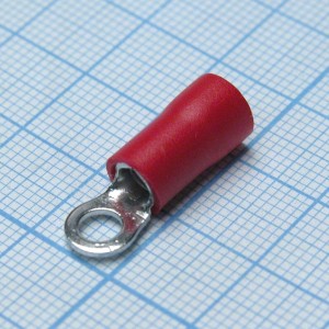 RV5.5-4S  Red, наконечник кабельный кольцевой с изоляцией d=4.3мм, сеч. пров.4.0-6.0мм2