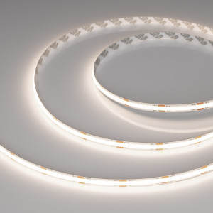 Лента COB-X480-8mm 48V Day4000 (10 W/m, IP20, 50m PRO REEL) 043259, Лента COB (монтажная бобина 50 м) сплошной засветки без видимых светодиодов. Светодиоды CSP 480 шт/м (24000 шт на 50м). Цвет свечения ДНЕВНОЙ 4000K, высокий индекс цветопередачи CRI>90, угол 160°. Мощность 10 Вт/м (500 Вт на 50м), питание 48 В. Размеры 50