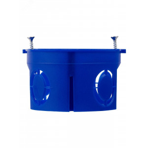 Установочная коробка СП D68х42 мм, саморезы, без стыковочных узлов, синяя, IP20, SQ1402-1138