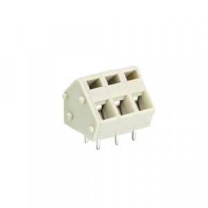 Клемма 8191 FK/3 OB, Клемма, подвод кабеля 45 град., на плату, шаг: 5.0 мм, 3 полюса, фиксация провода пружинная, исполнение: без маркировки, 250V, 16A, цвет: серый