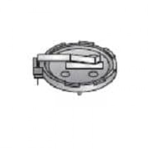 122-2520-GR, Держатели для плоских круглых батарей 20MM THRU HOLE BLACK