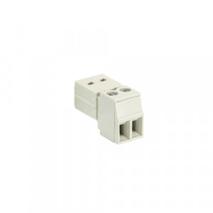 Вилочный разъем на кабель 8513 SU/02, Вилочный разъем, прямой, на кабель, шаг: 3.5 мм, 2 полюса, фиксация провода винтовая, исполнение: без маркировки, 250V, 8А, цвет: серый