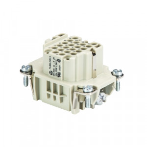 Розеточная контактная вставка DD BUC 24 1,5 25, Розеточная контактная вставка, обжимная фиксация, 24 полюса + PE, типоразмер 6B, 250V, 10A, (обжимные контакты поставляются отдельно)