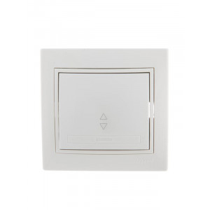 Переключатель проходной 1-кл. СП Mira 10А IP20 с бел.вставкой бел. 701-0202-105