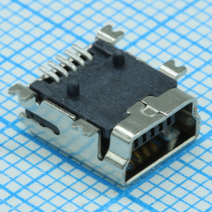 10033526-N3212LF, Разъем MINI USB 2.0 тип B угловой для поверхностного монтажа