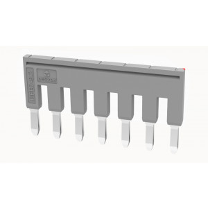 Соединительная перемычка DFB6-07P-11-00Z(H), Соединительная перемычка, 7 полюсов, изолированная, вилочная, для клемм: DS6, цвет: серый