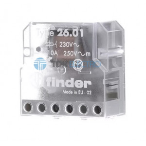 26.01.8.024.0000, Реле электромеханическое бистабильное; 1NO 10А, 2 состояния; контакты AgNi; питание 24В АC; монтаж в коробке; степень защиты IP20