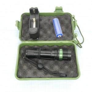 Фонарь аккум.ручной UltraFlash E142, (акк.1х18650 1.2ач или 3хААА) 1св/д 3Вт (250Лм), фокусировка, 3 режима, металлический, черный, бокс