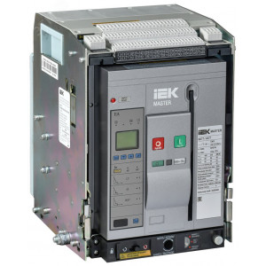 Воздушный автоматический выключатель переменного тока ВА77 выдвижного исполнения 3 полюса типоразмер A 65кА 1600А EA с набором аксессуаров: мотор привод катушка включения катушка отключения MASTER IEK MI-ACB10-3WA-065-1600-ACF