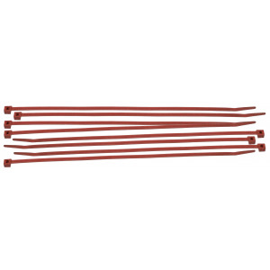 gws196351, Хомуты нейлоновые, 200х3.6 мм, цвет – красный, 100 шт/упак