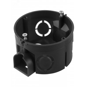 Установочная коробка СП D68х42мм, саморезы, стыковочные узлы, черная, IP20, SQ1402-1115