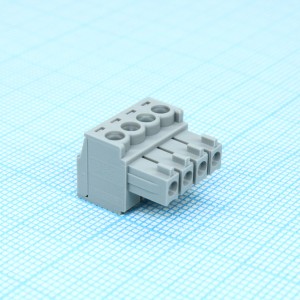 BCP-350- 4 GY, Разъемы для печатной платы, номинальный ток: 8 A, расчетное напряжение (III/2): 160 В, номинальное сечение: 1,5 мм?, полюсов: 4, размер шага: 3,5 мм, тип подключения: Винтовой зажим с натяжной гильзой, цвет: сигнальный серый