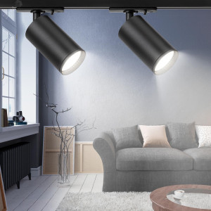 Светильник трековый TR39-GU10 MR16 1ф под лампу BK черн. Б0053310