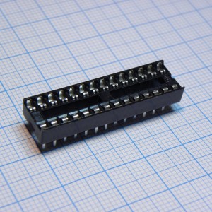 DS1009-28AT1NX-0A2, DIP-панель под микросхему 28pin, шаг 2.54мм, ширина 7.62мм