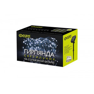 Светильник светодиодный садовый SLR-G03-100W нить 100LED холод. бел. на солнечн. батарее 5033313