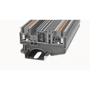 Клемма для модулей DS2.5-TG-01P-11-00Z(H), Клемма для подключения модулей, тип фиксации провода: Push-in, номинальное сечение: 2.5 мм кв., 20A, 400V, ширина: 5,2 мм, цвет: серый, тип монтажа: DIN35, втычная перемычка,