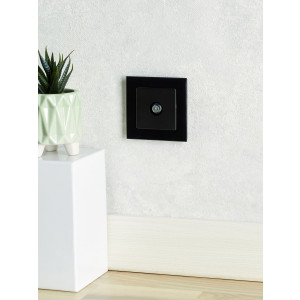 BRITE Розетка TV проходная РТВ10-0-БрЧ черный BR-A10-P-K02