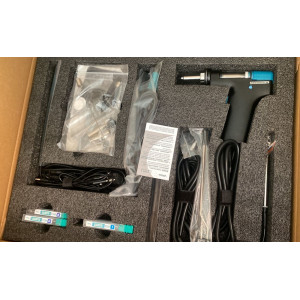 YIHUA 948D-V, Многофункциональный ремонтный комплекс, в составе паяльник 716D C210, мини-фен, термопинцет 716C, демонтажный паяльник, вакуумный пинцет, сменные жала C210 3шт, С120 2 пары, насадки для фена и пинцета, держатели