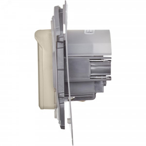 Розетка 1-м СП Inspiria 16А IP44 250В 2P+E защ. шторки с крышкой немецк. стандарт механизм сл. кость Leg 673741