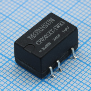CF0505XT-1WR3, Преобразователь DC/DC на печатную плату 1 Вт, вход 4.5...5.5 В, выход 5 В/0.2 А (ТНТ)