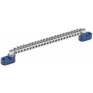 Шина N "ноль" на двух угловых изол. Ni ШНИ-6х9-24-У2-С YNN10-24-C2-K07-N