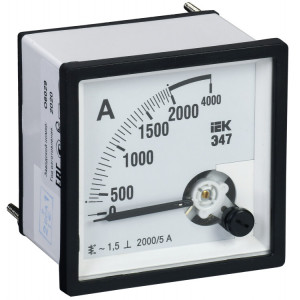 Амперметр Э47 2000/5А кл. точн. 1,5 96х96мм IPA20-6-2000-E