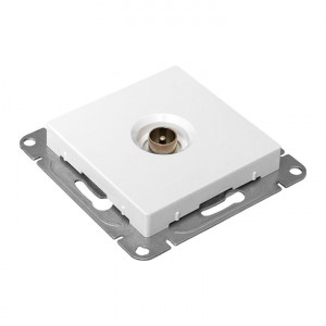 Механизм розетки TV, одиночная, белый Эпика EKF UP1-SOW-TV-1