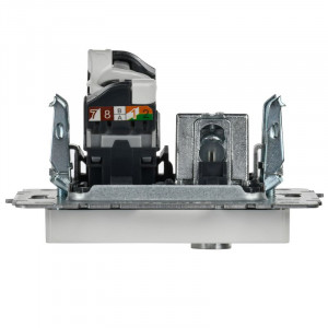 Розетка компьютерная + телевизионная 2-м Brite РТВ/РК12-БрБ RJ45 кат.5E + TV бел. BR-AK20-1-K01