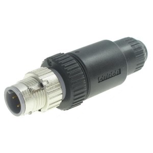 XS2G-D4S5, Цилиндрические метрические разъемы 4P Plug ScrewTerm For 3mm Dia. Model